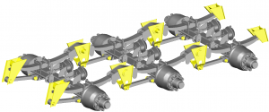 Подвеска двускатная 3*10т низкая рессорная BPW 94183-2900002